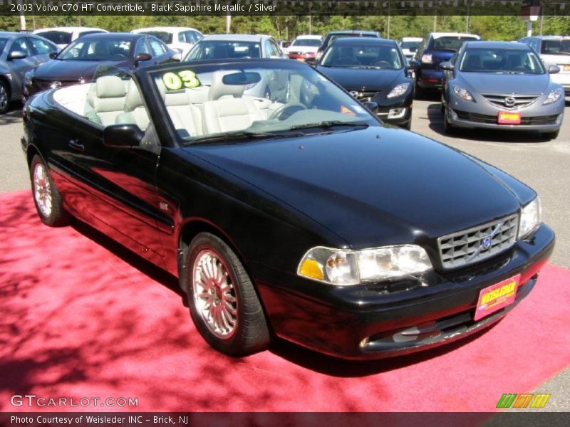 Black Sapphire Metallic / Silver 2003 Volvo C70 HT Convertible