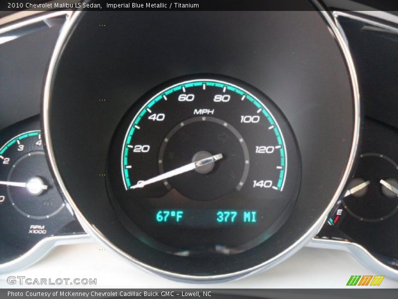 Imperial Blue Metallic / Titanium 2010 Chevrolet Malibu LS Sedan