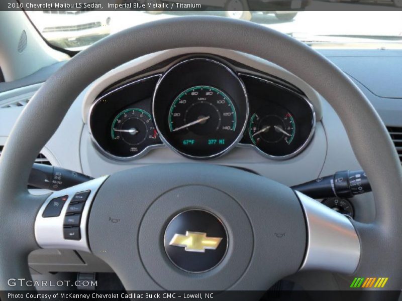 Imperial Blue Metallic / Titanium 2010 Chevrolet Malibu LS Sedan