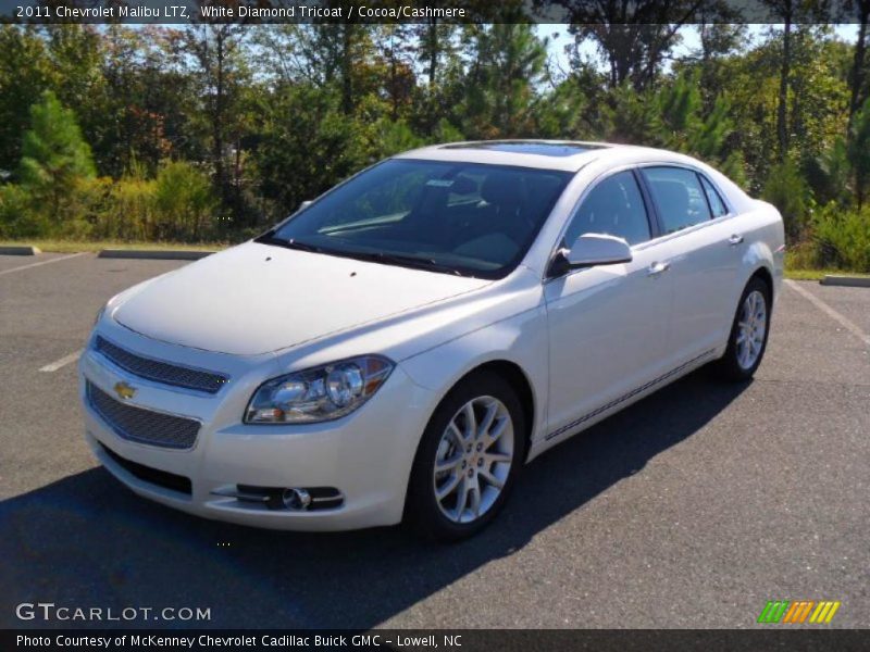 White Diamond Tricoat / Cocoa/Cashmere 2011 Chevrolet Malibu LTZ