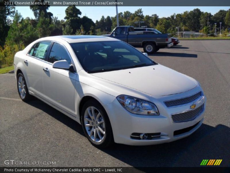 White Diamond Tricoat / Cocoa/Cashmere 2011 Chevrolet Malibu LTZ