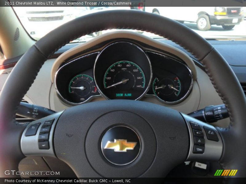 White Diamond Tricoat / Cocoa/Cashmere 2011 Chevrolet Malibu LTZ