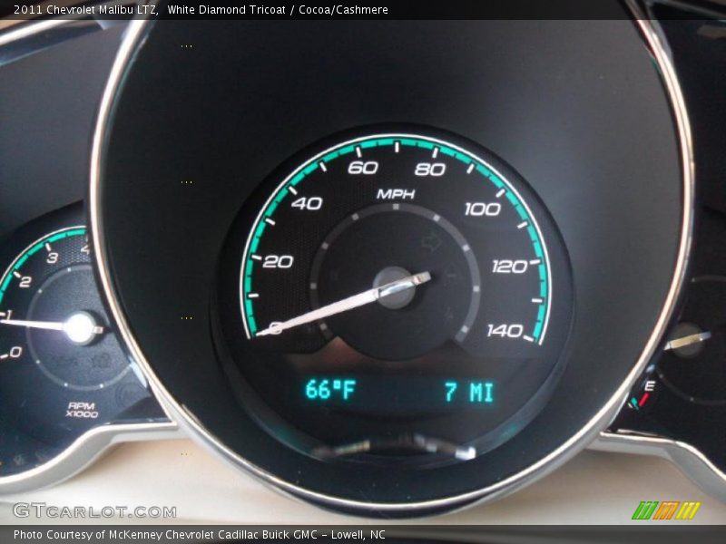 White Diamond Tricoat / Cocoa/Cashmere 2011 Chevrolet Malibu LTZ