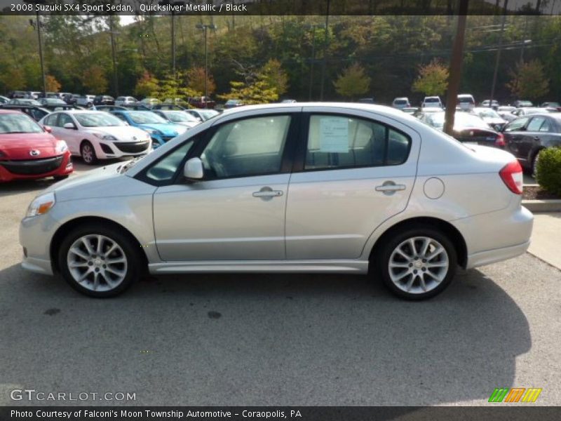 Quicksilver Metallic / Black 2008 Suzuki SX4 Sport Sedan