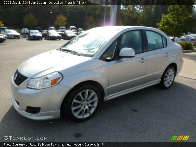 Quicksilver Metallic / Black 2008 Suzuki SX4 Sport Sedan