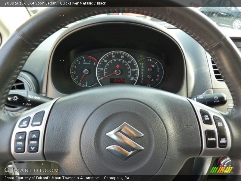 Quicksilver Metallic / Black 2008 Suzuki SX4 Sport Sedan