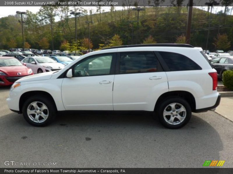 Pearl White Tri Coat Metallic / Beige 2008 Suzuki XL7 Luxury AWD