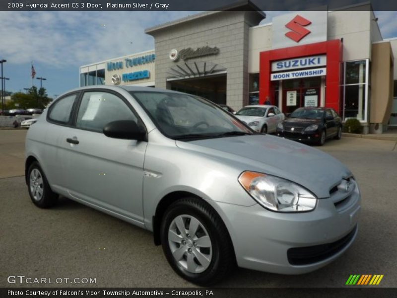 Platinum Silver / Gray 2009 Hyundai Accent GS 3 Door