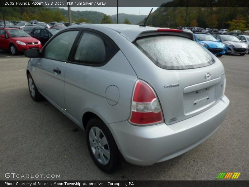 Platinum Silver / Gray 2009 Hyundai Accent GS 3 Door