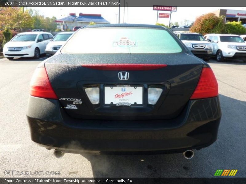 Nighthawk Black Pearl / Ivory 2007 Honda Accord SE V6 Sedan