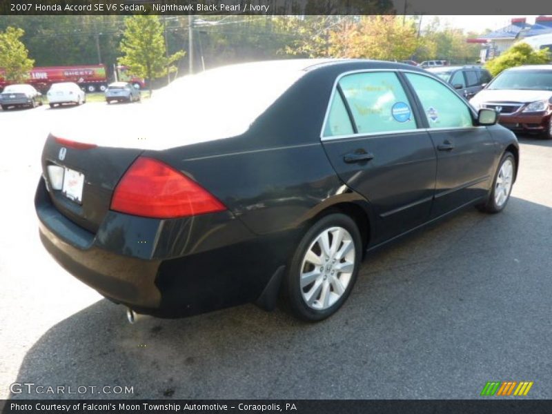 Nighthawk Black Pearl / Ivory 2007 Honda Accord SE V6 Sedan