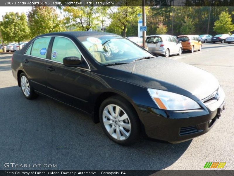 Nighthawk Black Pearl / Ivory 2007 Honda Accord SE V6 Sedan