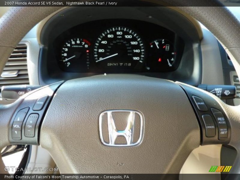Nighthawk Black Pearl / Ivory 2007 Honda Accord SE V6 Sedan