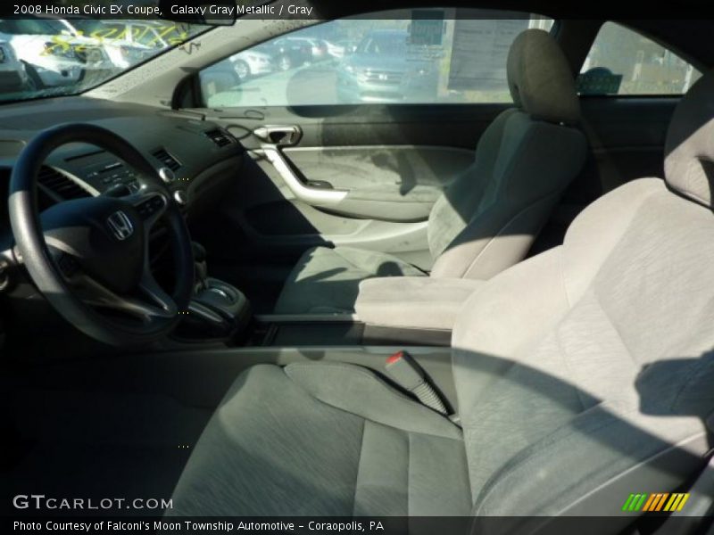 Galaxy Gray Metallic / Gray 2008 Honda Civic EX Coupe