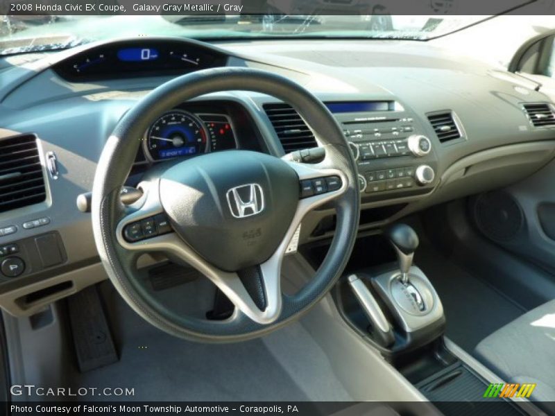 Galaxy Gray Metallic / Gray 2008 Honda Civic EX Coupe