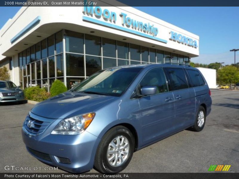 Ocean Mist Metallic / Gray 2008 Honda Odyssey EX