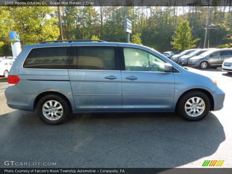 Ocean Mist Metallic / Gray 2008 Honda Odyssey EX