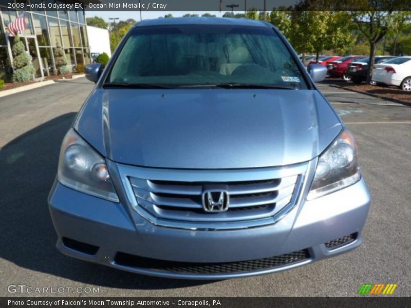Ocean Mist Metallic / Gray 2008 Honda Odyssey EX