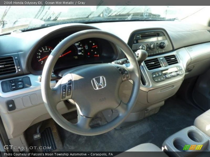 Ocean Mist Metallic / Gray 2008 Honda Odyssey EX