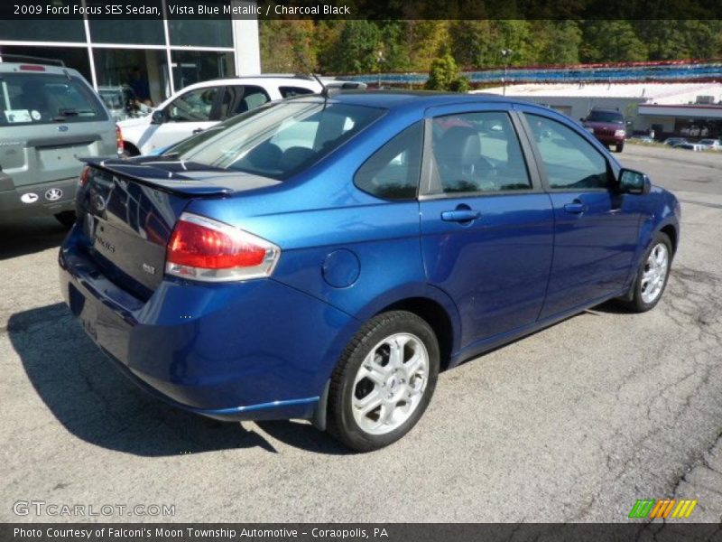 Vista Blue Metallic / Charcoal Black 2009 Ford Focus SES Sedan