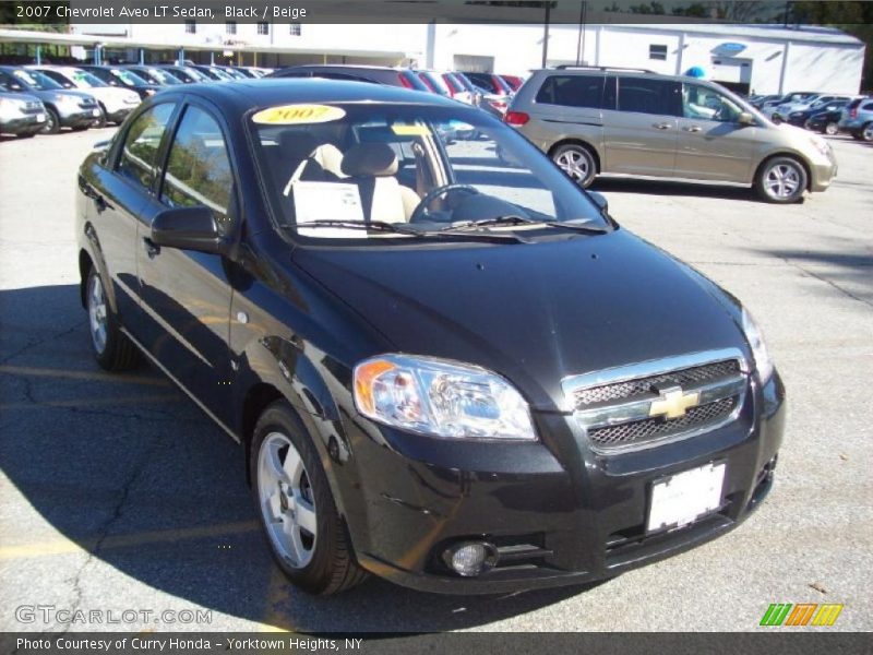 Black / Beige 2007 Chevrolet Aveo LT Sedan