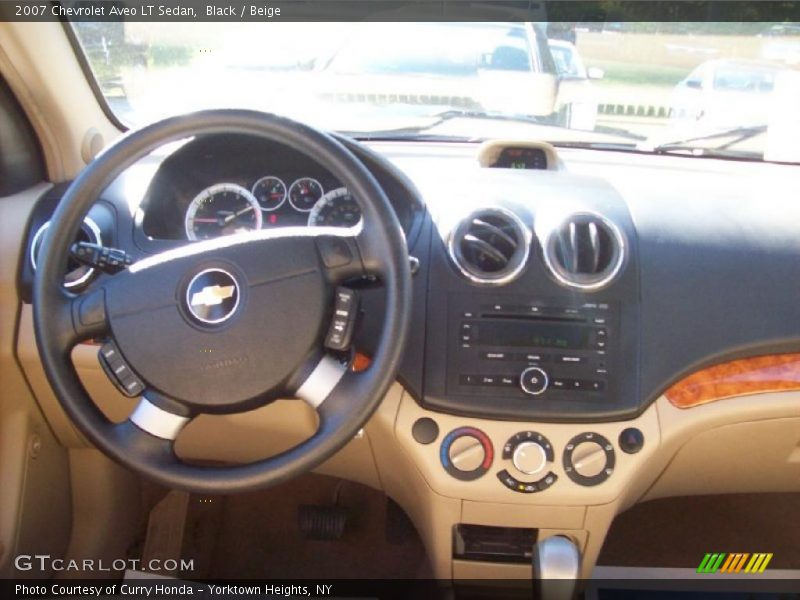 Black / Beige 2007 Chevrolet Aveo LT Sedan