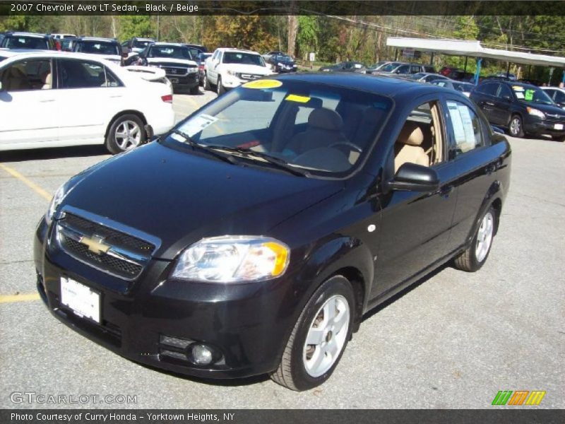 Black / Beige 2007 Chevrolet Aveo LT Sedan
