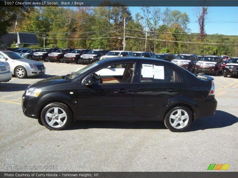 Black / Beige 2007 Chevrolet Aveo LT Sedan