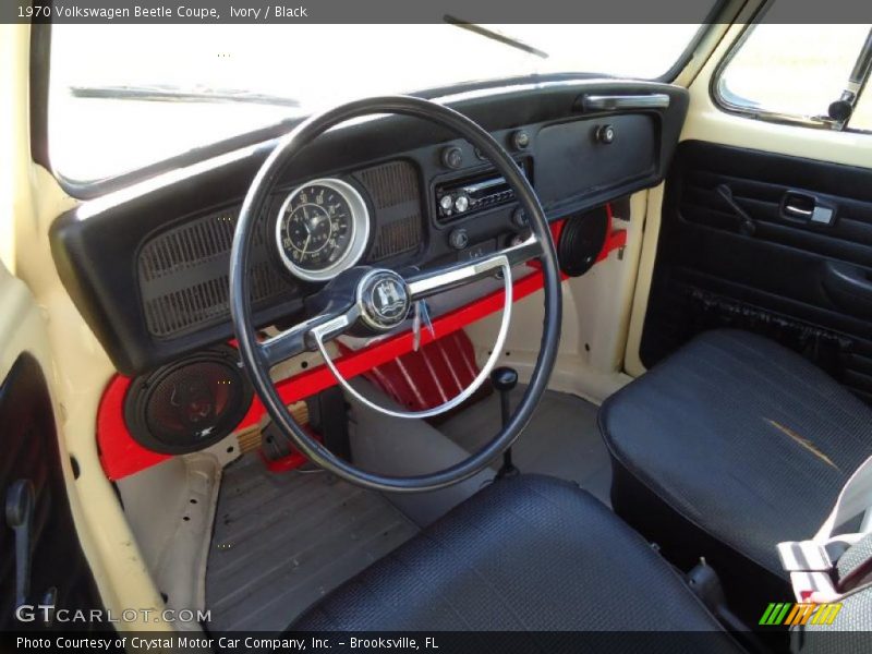 Ivory / Black 1970 Volkswagen Beetle Coupe