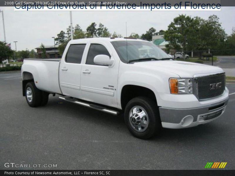 Summit White / Ebony 2008 GMC Sierra 3500HD SLE Crew Cab Dually