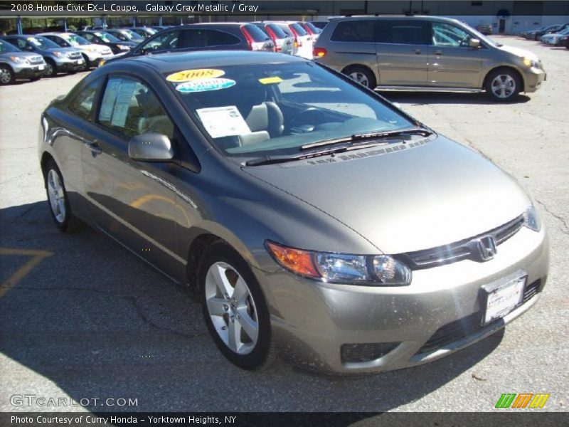 Galaxy Gray Metallic / Gray 2008 Honda Civic EX-L Coupe