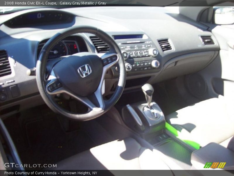 Galaxy Gray Metallic / Gray 2008 Honda Civic EX-L Coupe