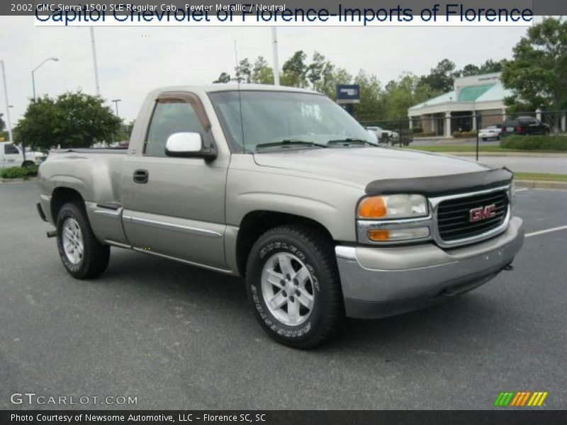 Pewter Metallic / Neutral 2002 GMC Sierra 1500 SLE Regular Cab