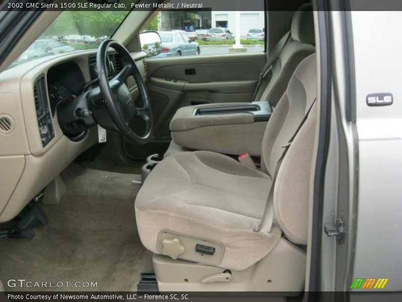 Pewter Metallic / Neutral 2002 GMC Sierra 1500 SLE Regular Cab