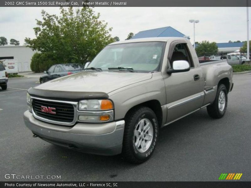 Pewter Metallic / Neutral 2002 GMC Sierra 1500 SLE Regular Cab