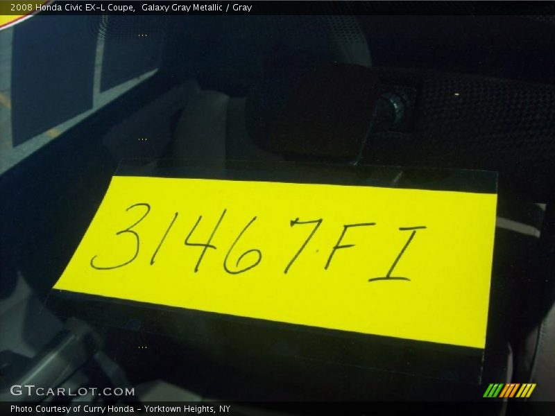 Galaxy Gray Metallic / Gray 2008 Honda Civic EX-L Coupe