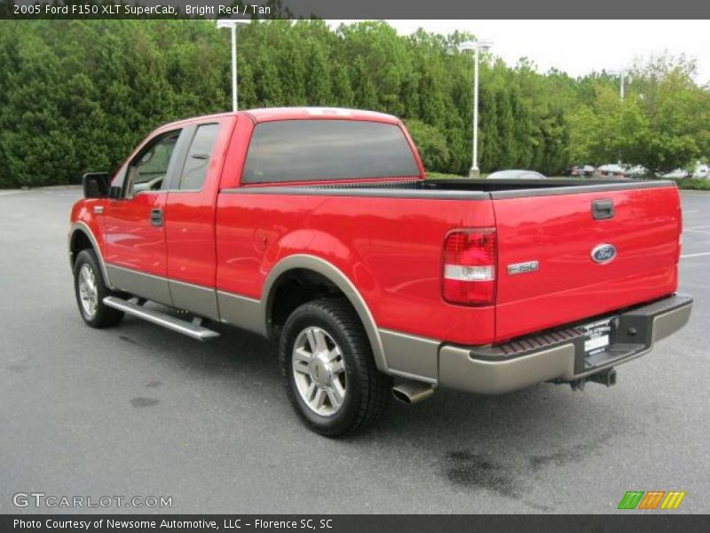 Bright Red / Tan 2005 Ford F150 XLT SuperCab