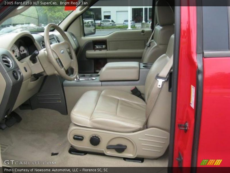 Bright Red / Tan 2005 Ford F150 XLT SuperCab