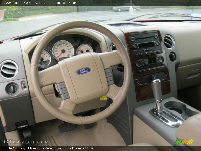 Bright Red / Tan 2005 Ford F150 XLT SuperCab