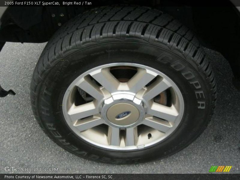 Bright Red / Tan 2005 Ford F150 XLT SuperCab