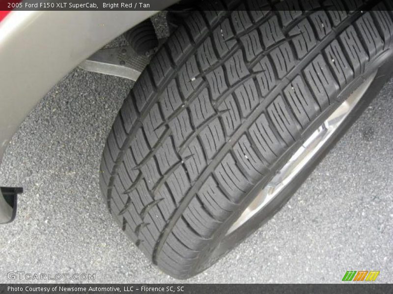 Bright Red / Tan 2005 Ford F150 XLT SuperCab