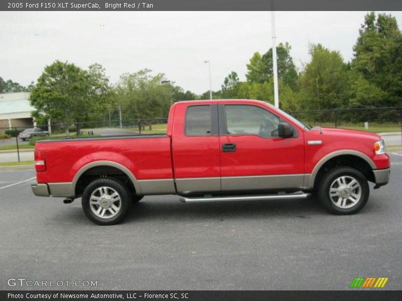 Bright Red / Tan 2005 Ford F150 XLT SuperCab