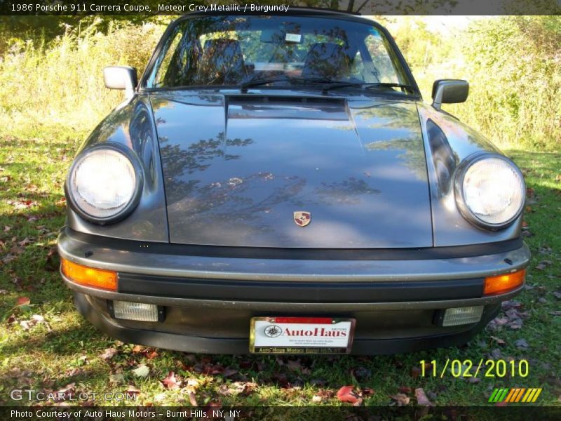 Meteor Grey Metallic / Burgundy 1986 Porsche 911 Carrera Coupe