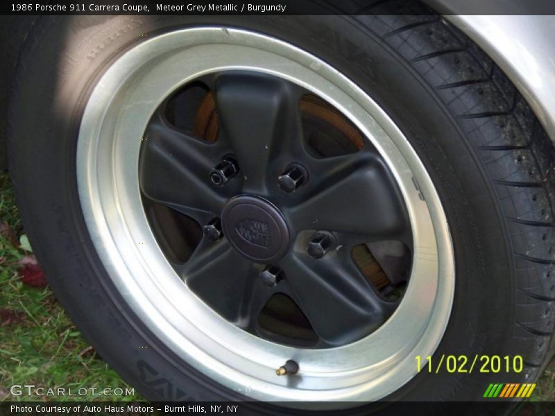 Meteor Grey Metallic / Burgundy 1986 Porsche 911 Carrera Coupe