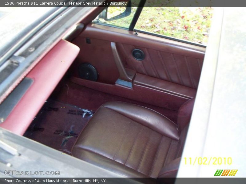Meteor Grey Metallic / Burgundy 1986 Porsche 911 Carrera Coupe