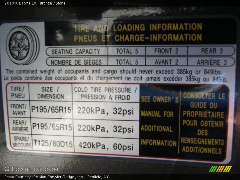 Bronze / Stone 2010 Kia Forte EX
