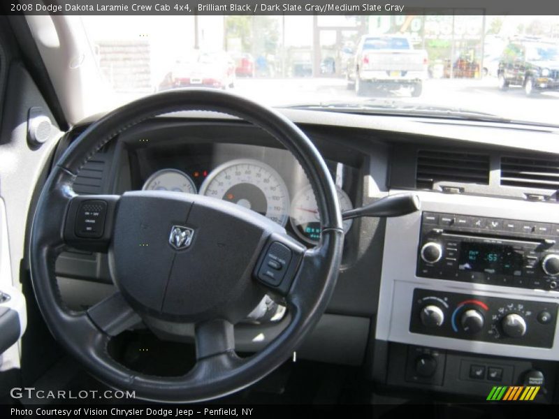 Brilliant Black / Dark Slate Gray/Medium Slate Gray 2008 Dodge Dakota Laramie Crew Cab 4x4