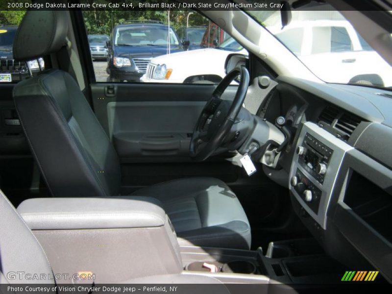 Brilliant Black / Dark Slate Gray/Medium Slate Gray 2008 Dodge Dakota Laramie Crew Cab 4x4