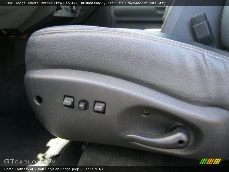 Brilliant Black / Dark Slate Gray/Medium Slate Gray 2008 Dodge Dakota Laramie Crew Cab 4x4