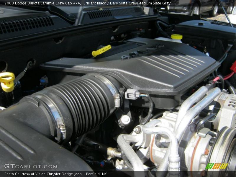 Brilliant Black / Dark Slate Gray/Medium Slate Gray 2008 Dodge Dakota Laramie Crew Cab 4x4